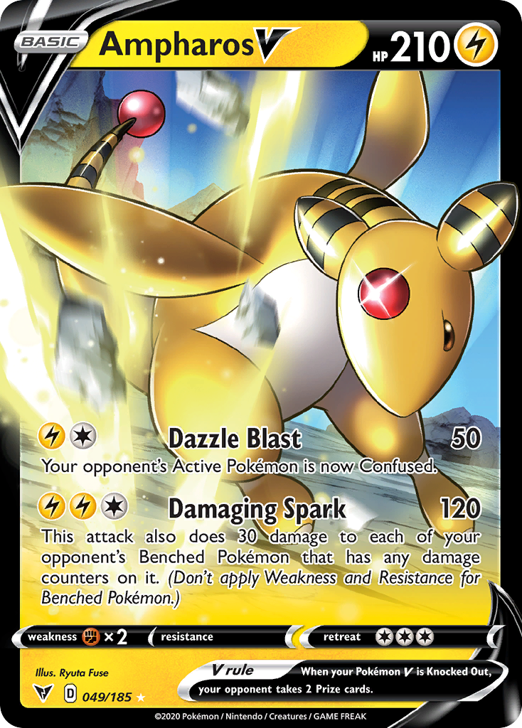 Vivid Voltage Ampharos V #49/185
